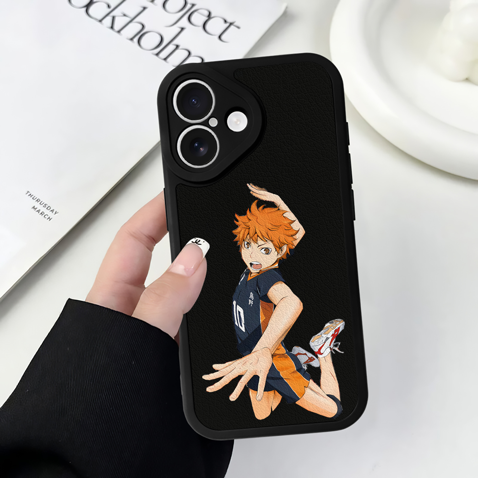 （画像用） ハイキュー!! Haikyu!! 【iPhone 16シリーズ対応】シリコンスマホケース（レザー調） 材質：シリコン